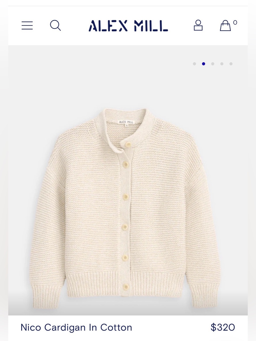 Alex Mill Nico Cotton Knit Cardigan - Picture 2 of 13